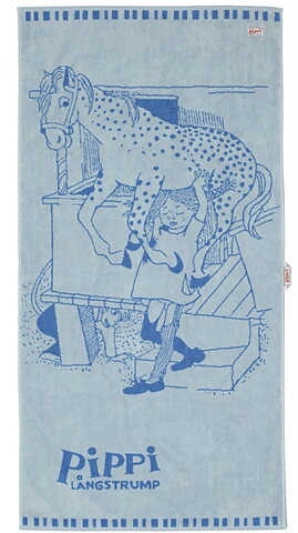 Pippi Bad Handduk 70x140cm blå