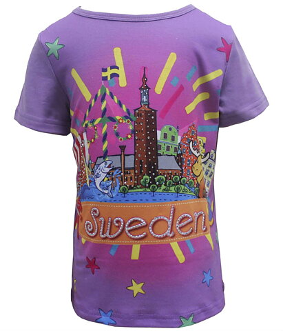 Barn T-shirt Sweden Lila