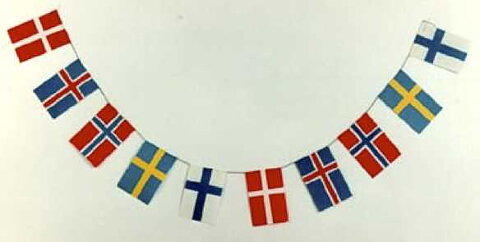 Flag garland 2x2 meter paper