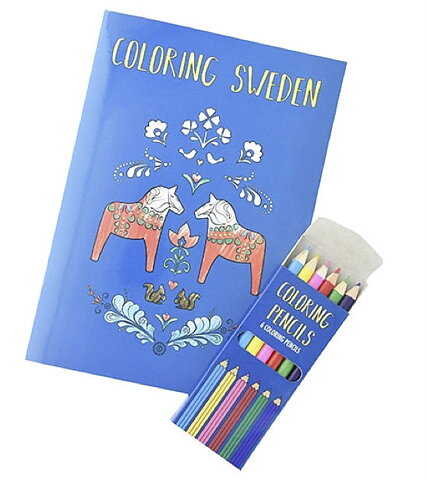 Sweden Coloring book w 6 pencils