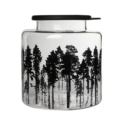 Muurla Skog Glas Burk med silikon lock 3L