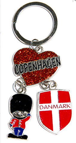 Nyckelring Danmark sorterade