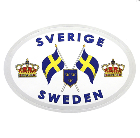Decal Sverige-Sweden Oval 13cm