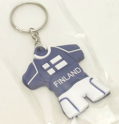 Nyckelring Fotbollsdräkt Finland gummi