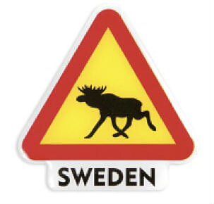 Decal Moose Warning Sweden