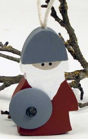 Julhängen i trä Viking 6-7 CM
