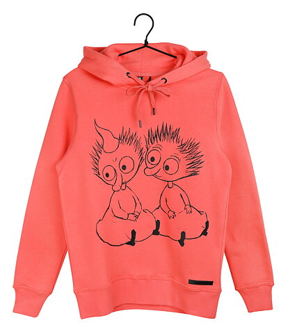 Thingumy and Bob Green Hoddie sketch coral