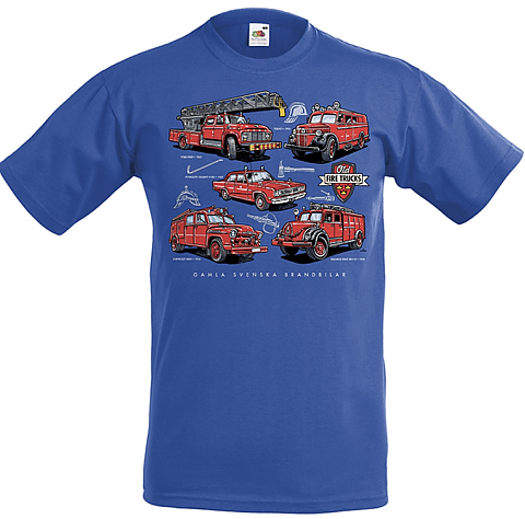 BARN T-shirt Svenska Brandbilar