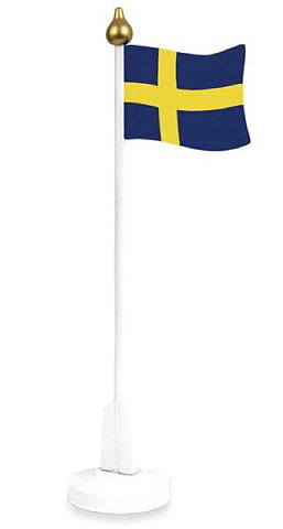 Bordsflagga Trä 33cm