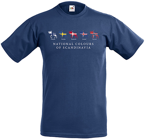 BARN T-shirt Älgflagga Skandinavien