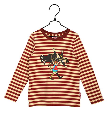  PIPPI OCH POLISERNA TRÖJA RÖD