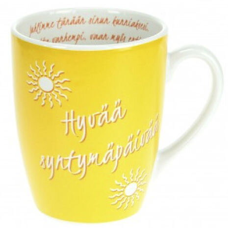Happy Birthday Mug Finnish in box