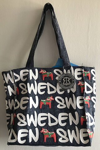 Kanvas Bag Sweden Dalahäst denim