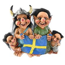 Trollfamilj  Sverigeflagga, 