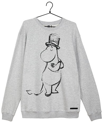 Moomin Men's College sweater sketch grey
