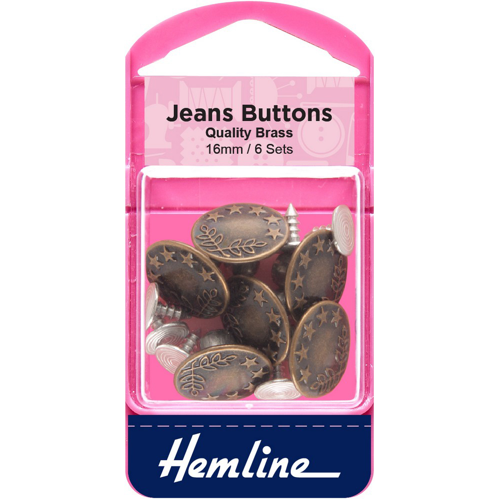HEMLINE Jeans knappar