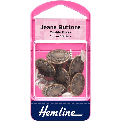 HEMLINE Jeans knappar