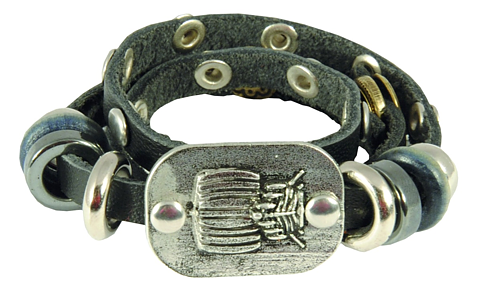 Armband  3varv Vikingaskepp