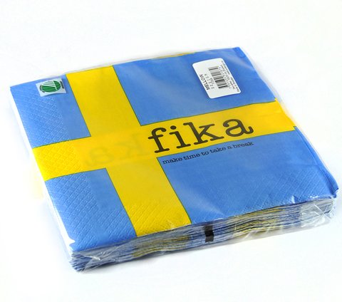 Napkins Make Time Fika Swedish Flag