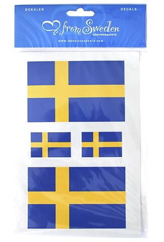Decal Set Sweden Flags  Plastic