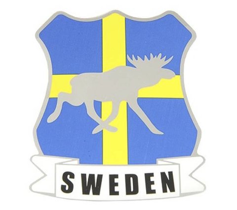 Decal Moose Sweden Flag