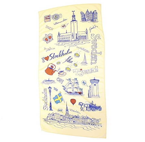 Beach Towel Stockholm Drawing
