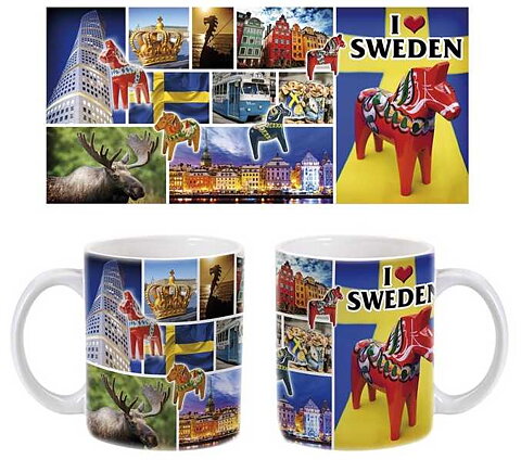 Mug I Love Sweden Photos