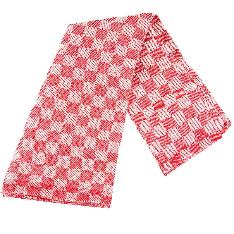 Linen towel Chess red-white 2-pack 