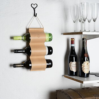 Wine rack 3-compartment nature