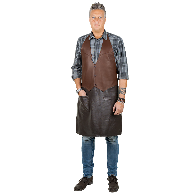 Vest apron Luxus chestnut/cafe noir