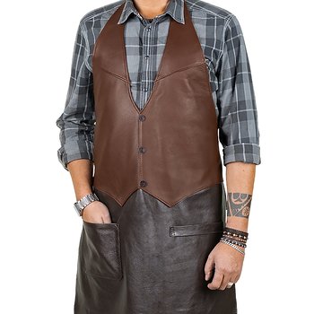 Vest apron Luxus chestnut/cafe noir