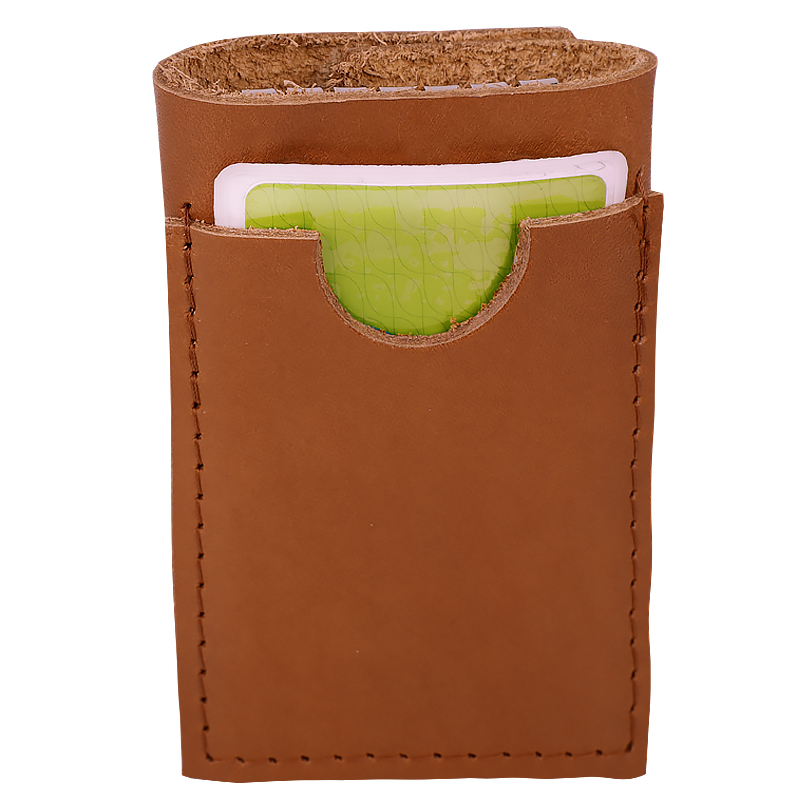 Key holder with compartment in cognac - 2