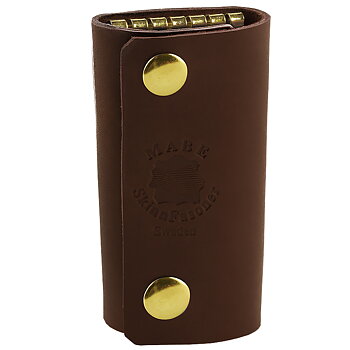 Key holder in dark brown gold