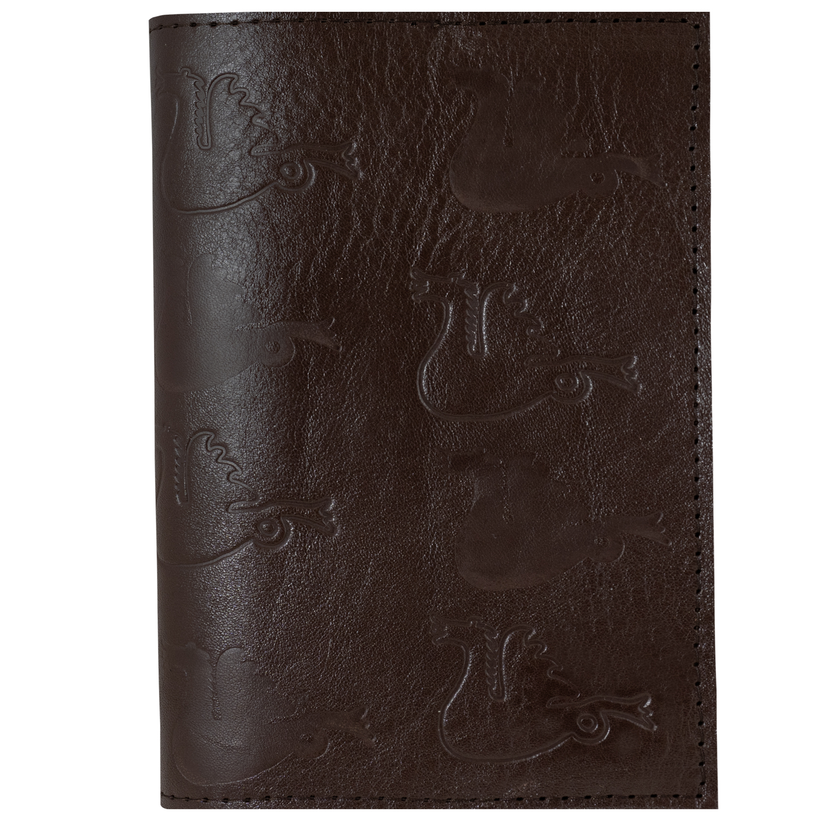Book cover in leather Wild Dragons dark brown - 3