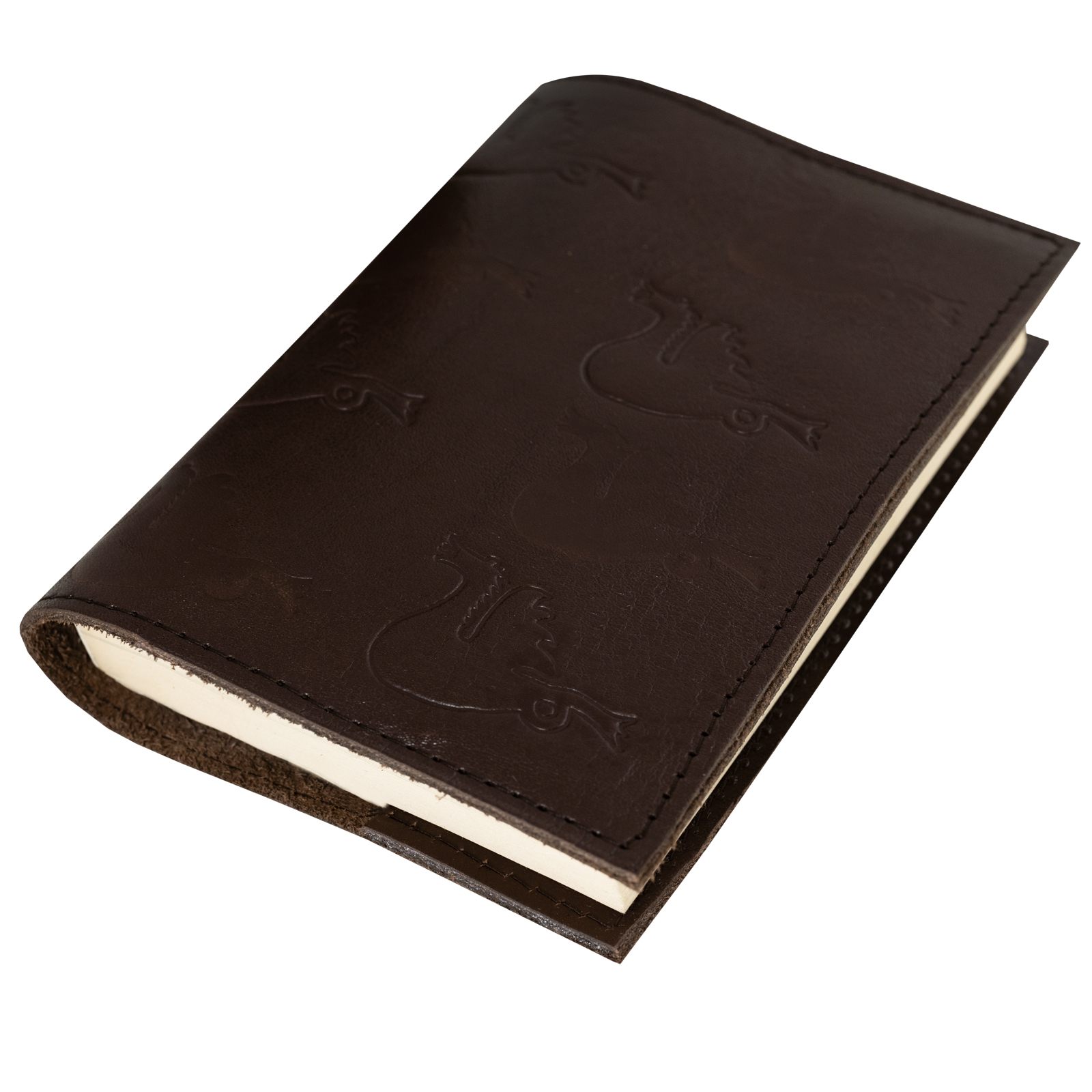Book cover in leather Wild Dragons dark brown - 2