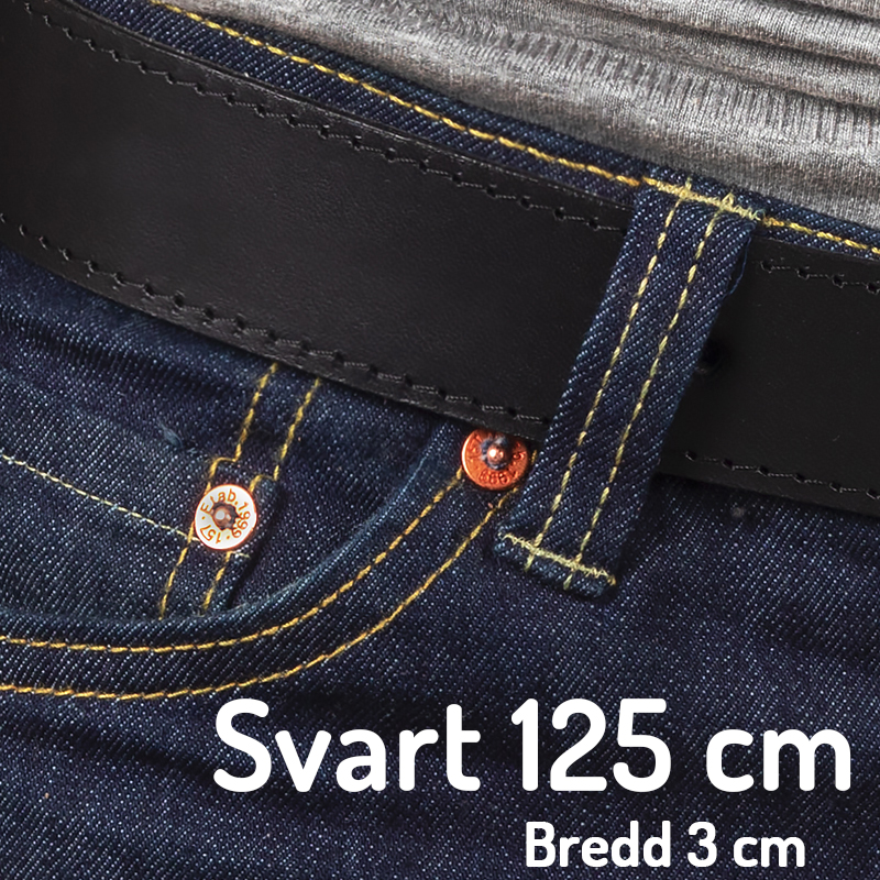 Belt 125cm black 3cm