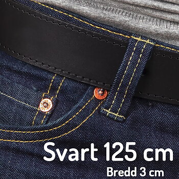 Belt 125cm black 3cm