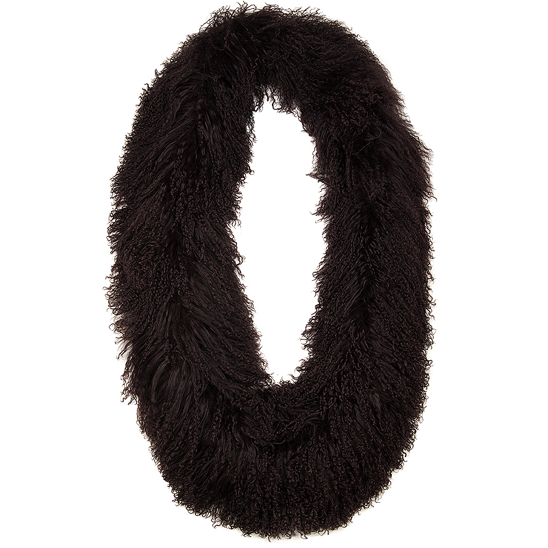Lambskins boa Dark brown ring. - 3
