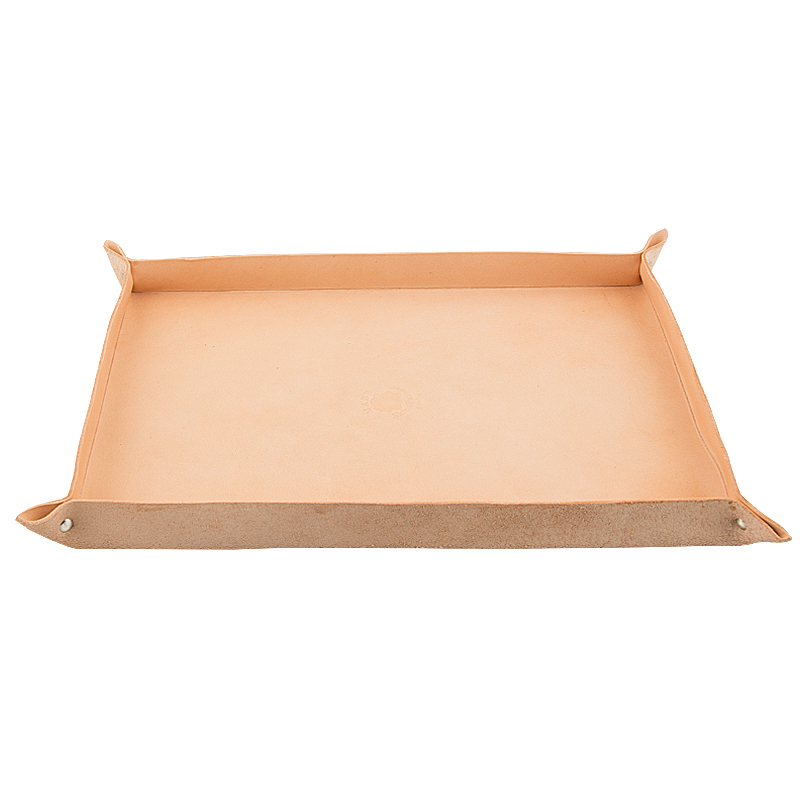 Leather tray XL Nature