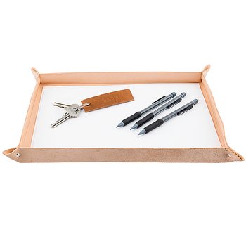 Leather tray XL Nature