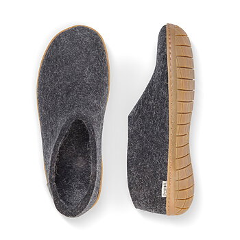 Shoe w. rubber sole - Charcoal