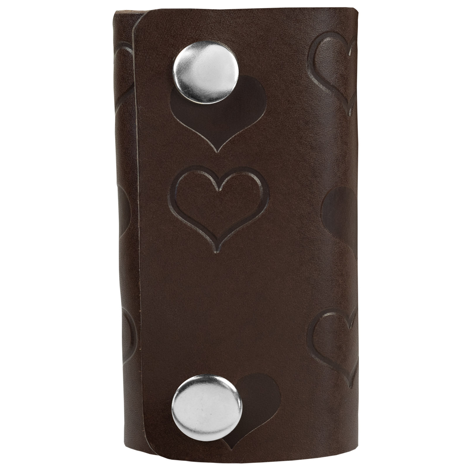 Key holder multiple hearts dark brown