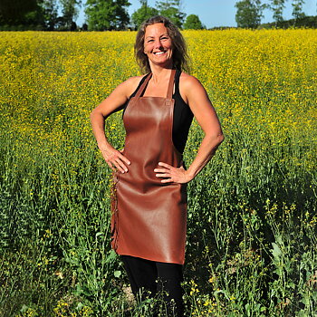 Leather apron Prestige Zero, Kastanj
