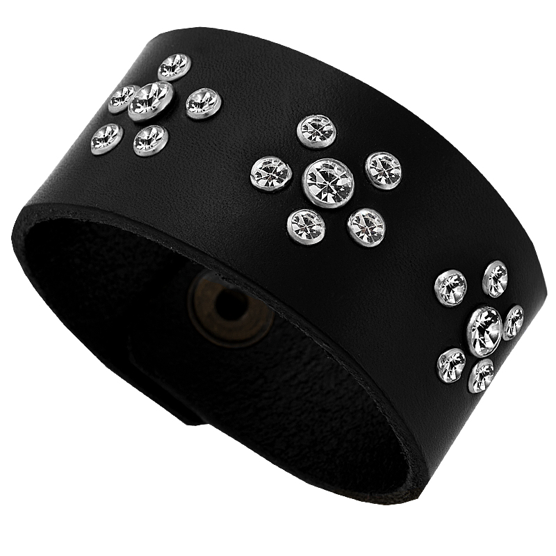 Leather Bracelet Fleur pierre 