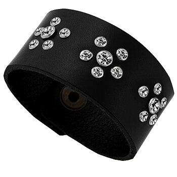 Leather Bracelet Fleur pierre 