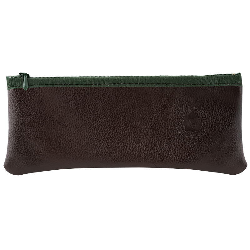 Pen case in genuine leather dark brown - 8