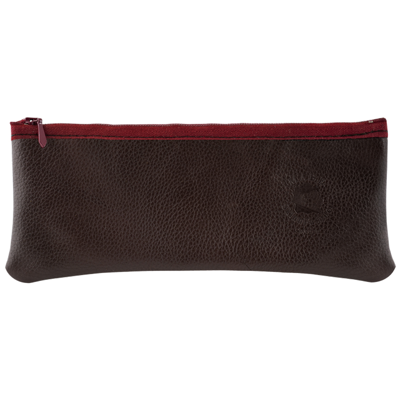 Pen case in genuine leather dark brown - 10