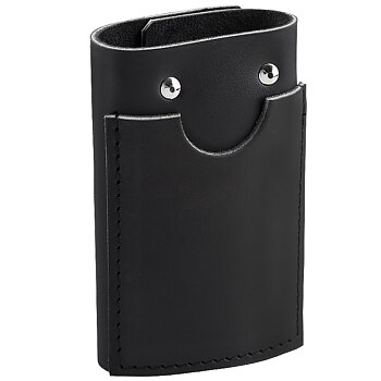 Key holder with compartment in black