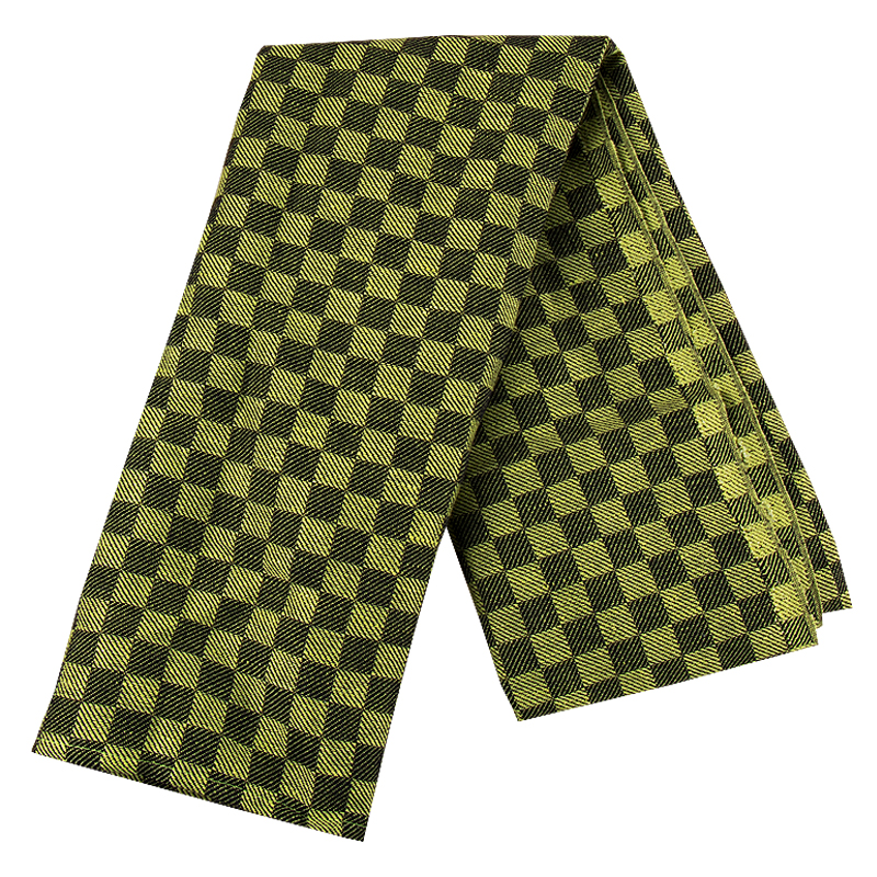 Linen towel Chess chlorophyll-black 2-pack