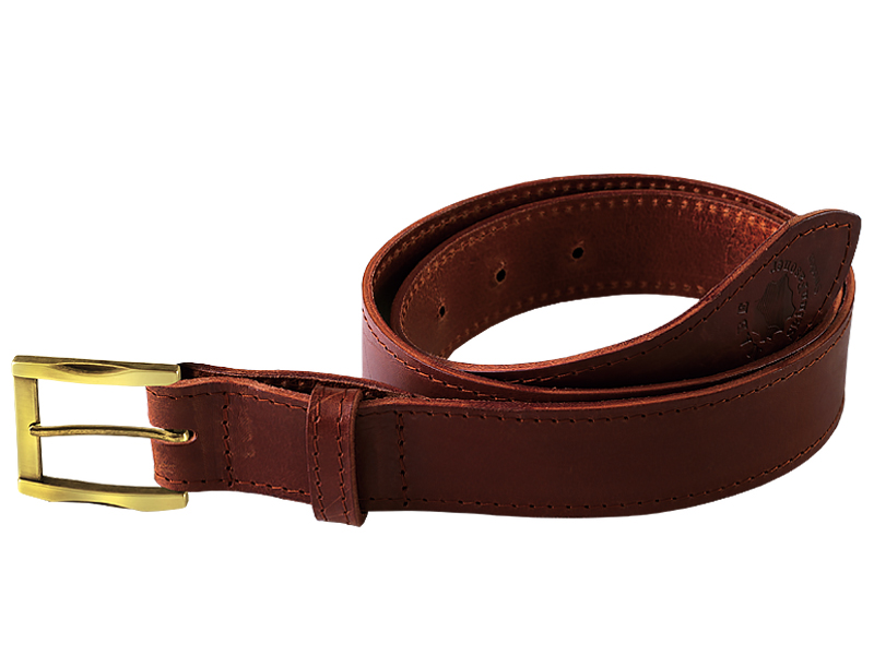 Leather belt M,  brasscolor nickel free - 3